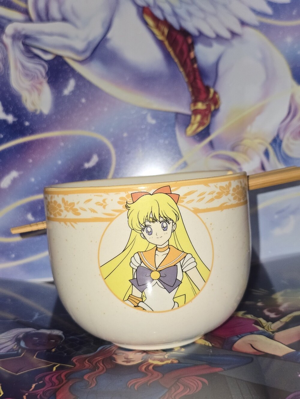 Sailor Moon Ramen Bowl with Chopsticks - Sailor Venus